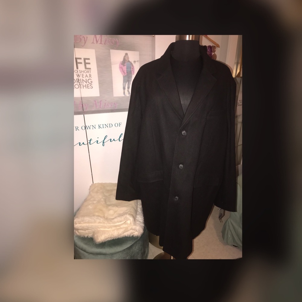 Men’s Big & Tall Car Coat/Overcoat Wool 4XB